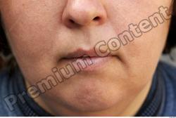 Mouth Head Woman Casual Slim Overweight Street photo references